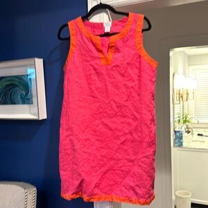 Sigrid Olsen Pink and Orange Sleeveless Dress